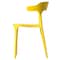 Fabulaxe Modern Plastic Outdoor Dining Chair with Open U Shaped Back, Yellow, PK 4 QI004228.YL.4 - alternate 3